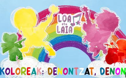 Koloreak: denontzat, denonak abestiaren karatula
