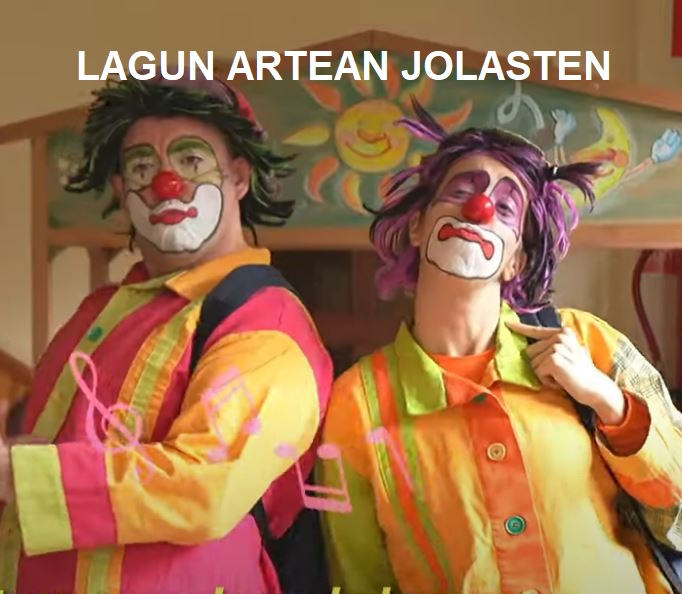 Lagun artean jolasten abestiaren karatula