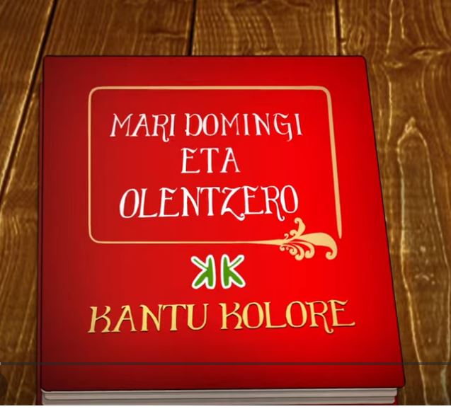 Mari Domingi eta Olentzero abestiaren karatula