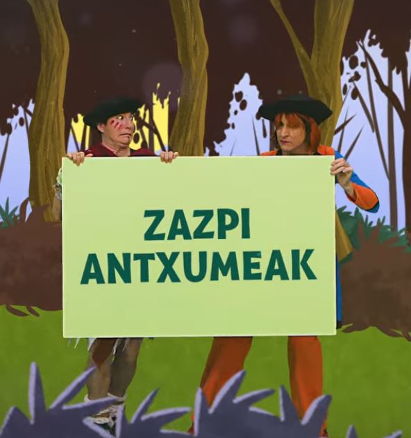 Zazpi  antxumeak abestiaren karatula
