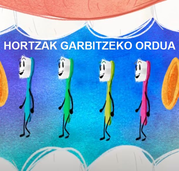 Hortzak garbitzeko ordua abestiaren karatula