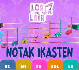 Notak ikasten abestiaren karatula